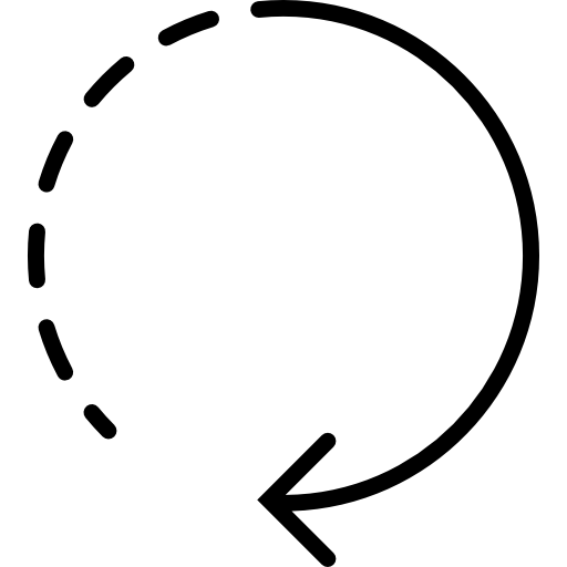 flecha circular con puntos icono gratis