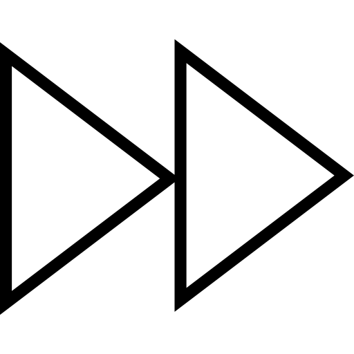 dos flechas de avance rápido icono gratis