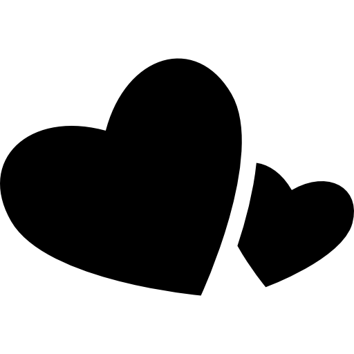 Big and small hearts - free icon