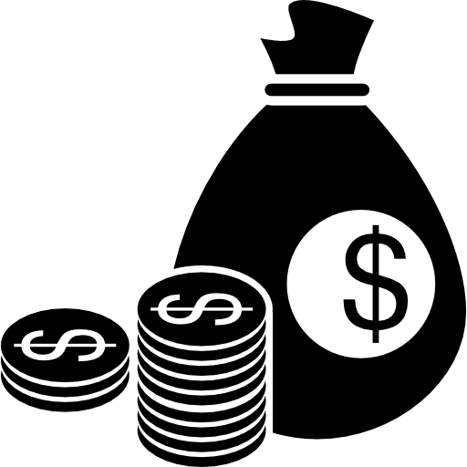 Icono de ahorro de dinero. piggy, dinero y pila de monedas, icono  empresarial aislado