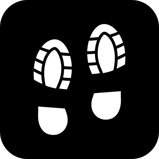 huella de zapatos humanos icono gratis