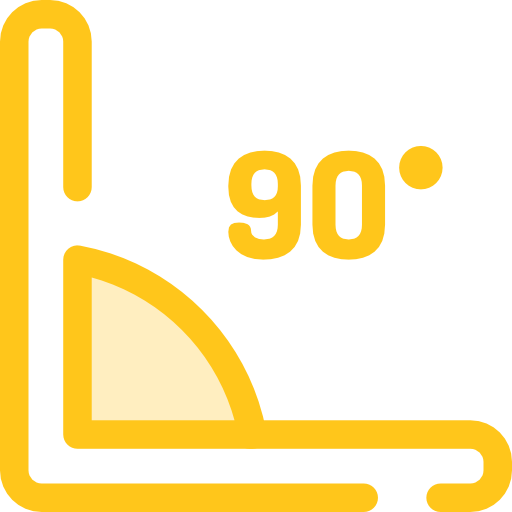 90 degrees angle - Free education icons