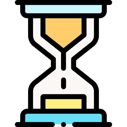 Hourglass Detailed Rounded Lineal color icon