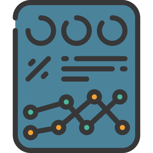 analítica de datos icono gratis