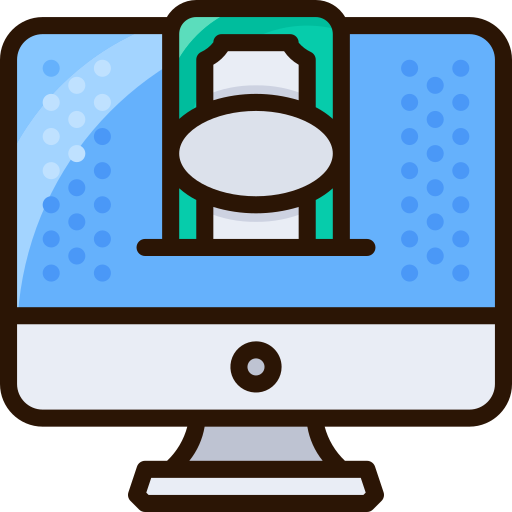 pago en línea icono gratis