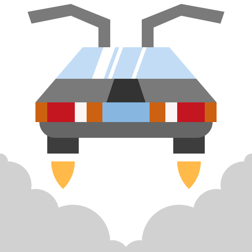 Flying Car Winnievizence Flat Icon