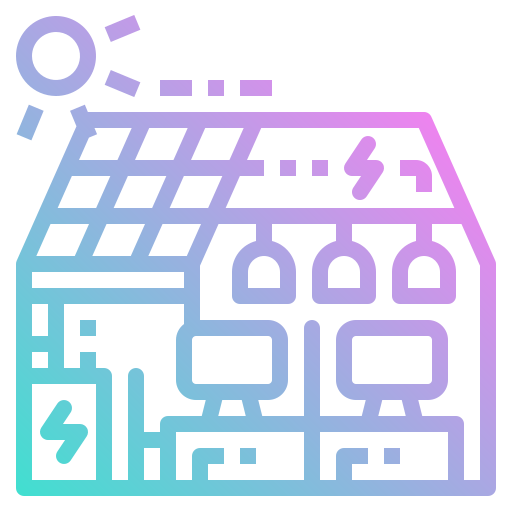 casa solar icono gratis