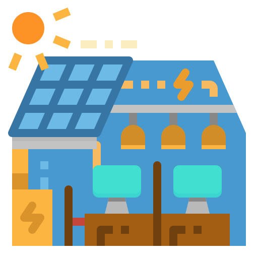 casa solar icono gratis