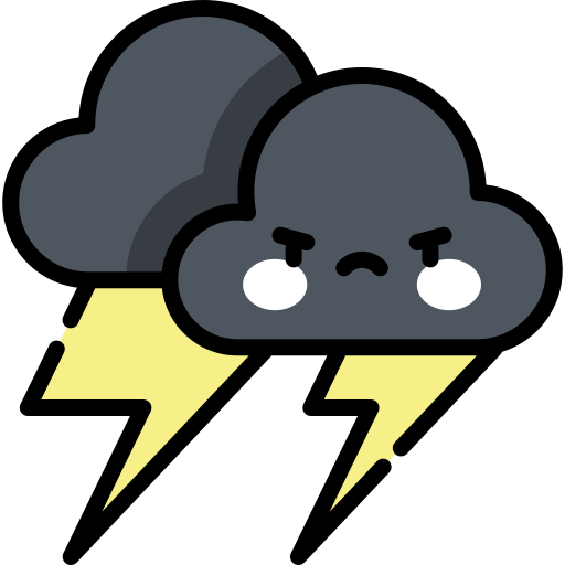 Storm Kawaii Lineal color icon