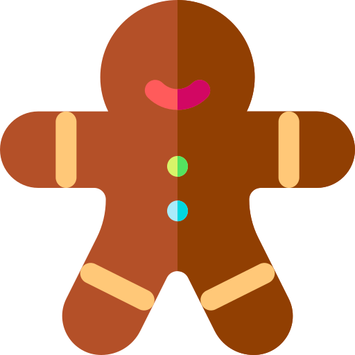 Gingerbread man free icon