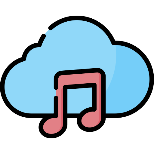 nube de música icono gratis