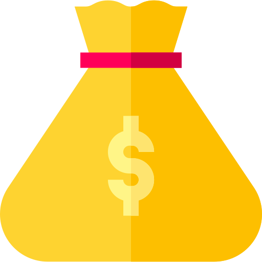 Money bag Basic Straight Flat icon