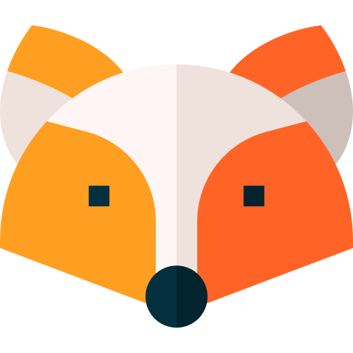 Fox Basic Straight Flat Icon