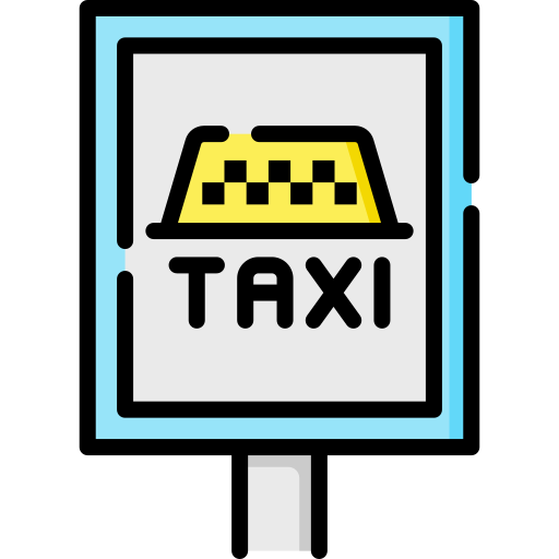 parada de taxi icono gratis