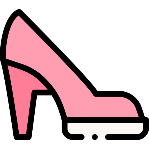 High heel Detailed Rounded Lineal color icon