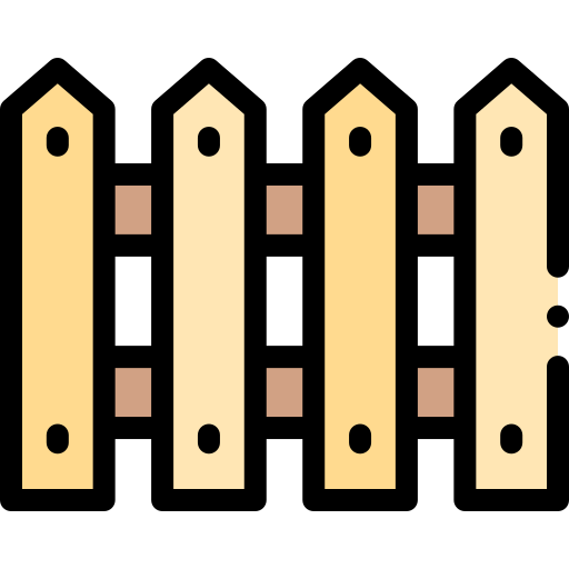 Fence Detailed Rounded Lineal color icon