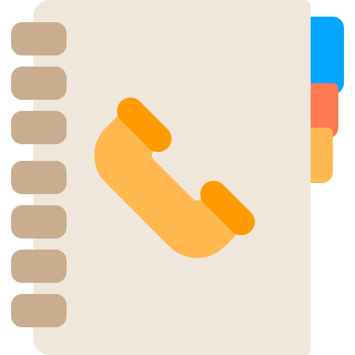 directorio telefónico icono gratis