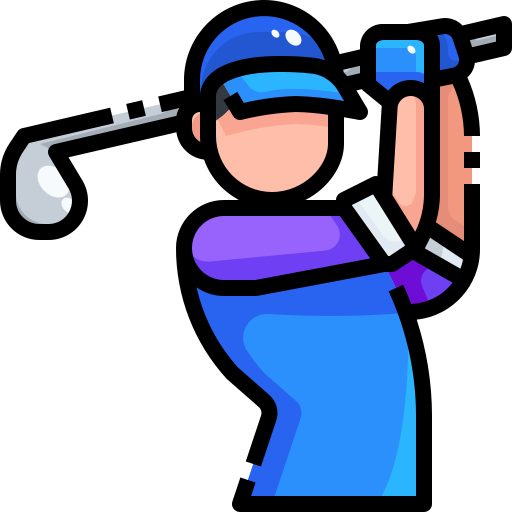 jugador de golf icono gratis