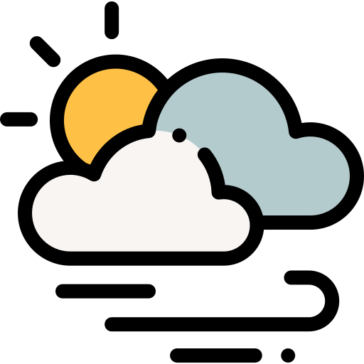 Cloudy Detailed Rounded Lineal color icon