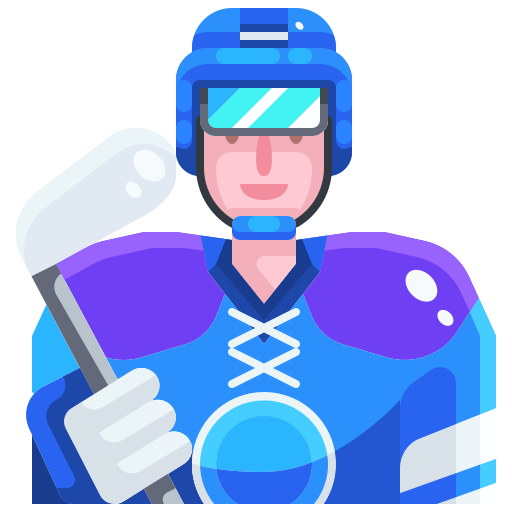 jugador de hockey icono gratis