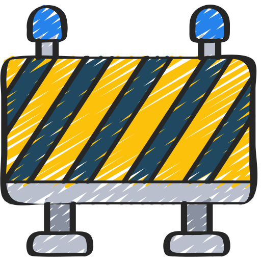 barrière routière Icône gratuit