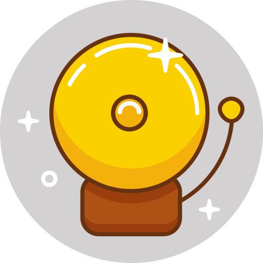 campana de la escuela icono gratis