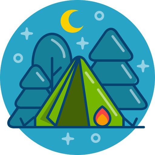 cámping icono gratis