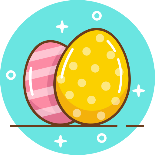 huevos de pascua icono gratis