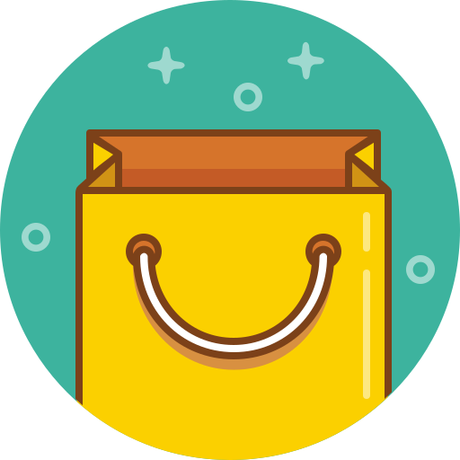 bolsa de compras grátis ícone