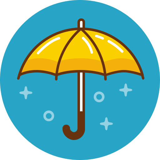 Umbrella Pixel Buddha Premium Circular icon