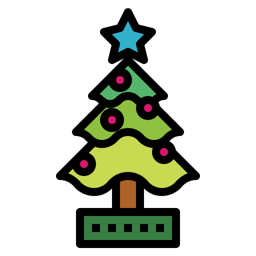 árbol de navidad icono gratis