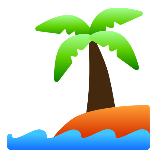 Beach Andinur Flat Gradient icon