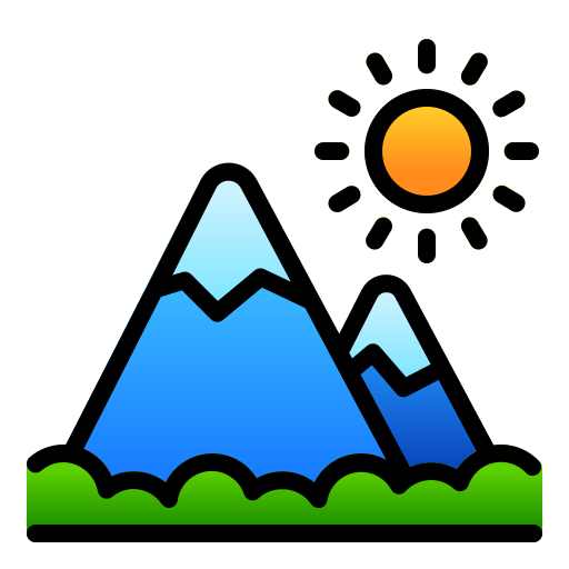 Mountain Andinur Lineal Color Gradient icon