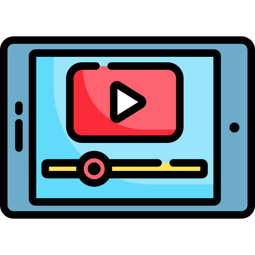 Reproductor de video icono gratis