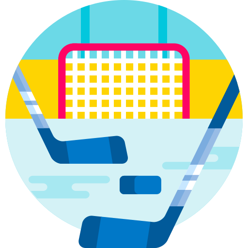 Ice hockey Detailed Flat Circular Flat icon