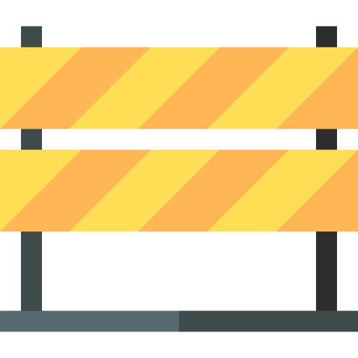 Traffic barrier - free icon