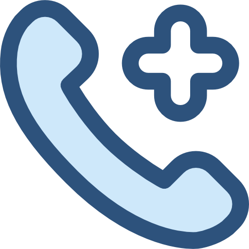 Phone call Monochrome Blue icon