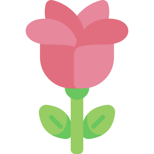 Blooming rose head flat icon - Transparent PNG & SVG vector