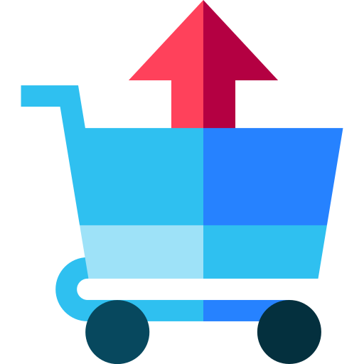 Shopping cart Basic Straight Flat icon