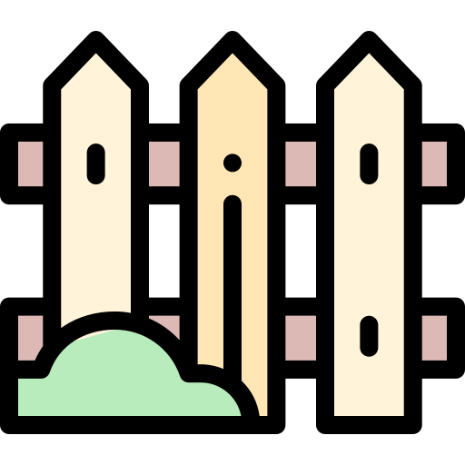 Fence Detailed Rounded Lineal color icon