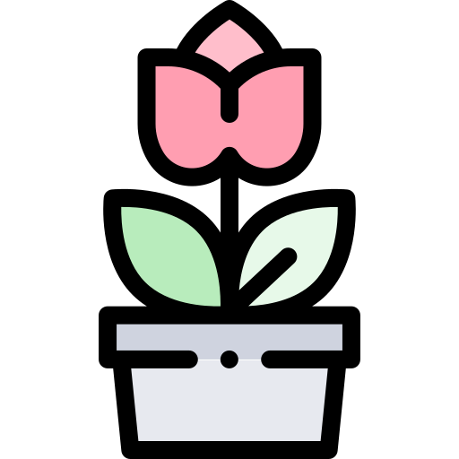 Plant pot Detailed Rounded Lineal color icon