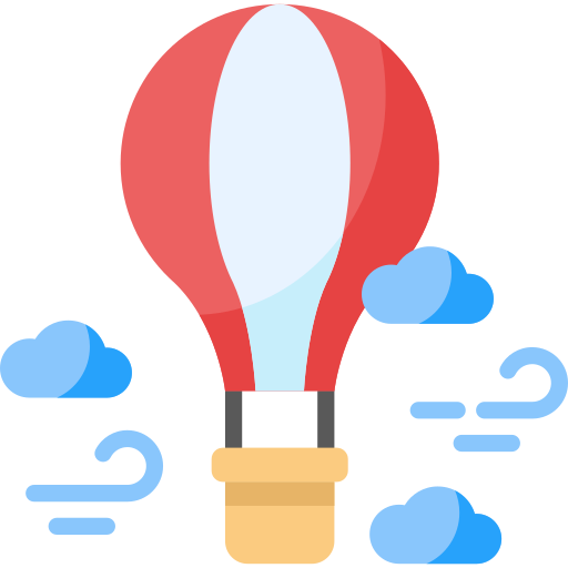 Hot Air Balloon Special Flat Icon