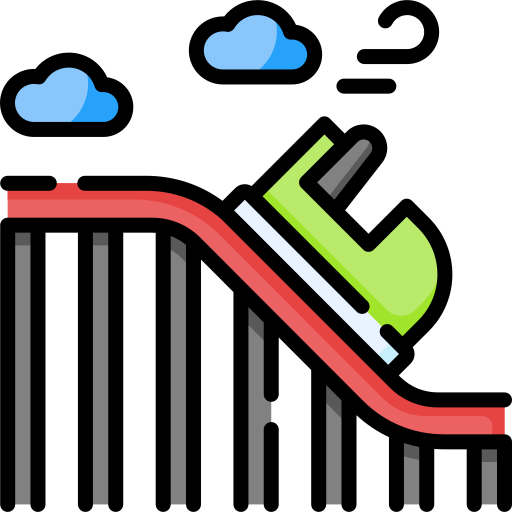 Montaña rusa icono gratis