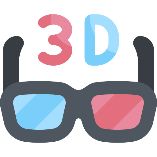 Gafas 3d icono gratis