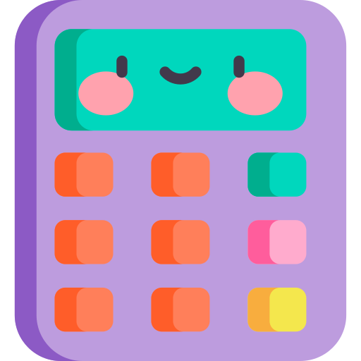 Calculator Kawaii Flat icon