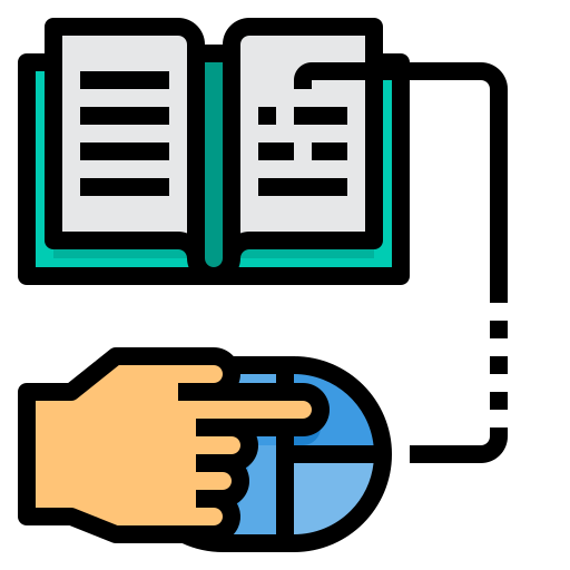Aprendizaje en línea icono gratis