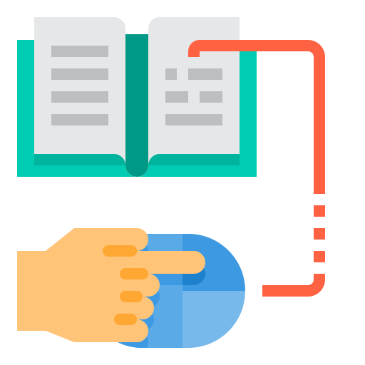 Aprendizaje en línea icono gratis