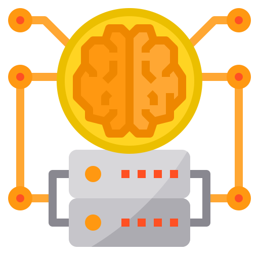 Icono De Inteligencia Artificial Itim Flat