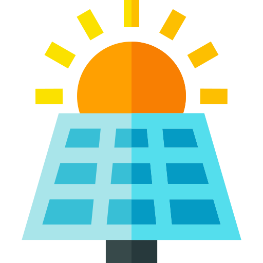 Solar panel Basic Straight Flat icon