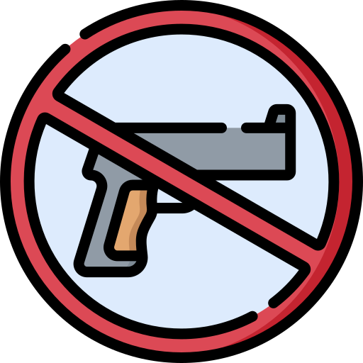 Prohibidas las armas icono gratis